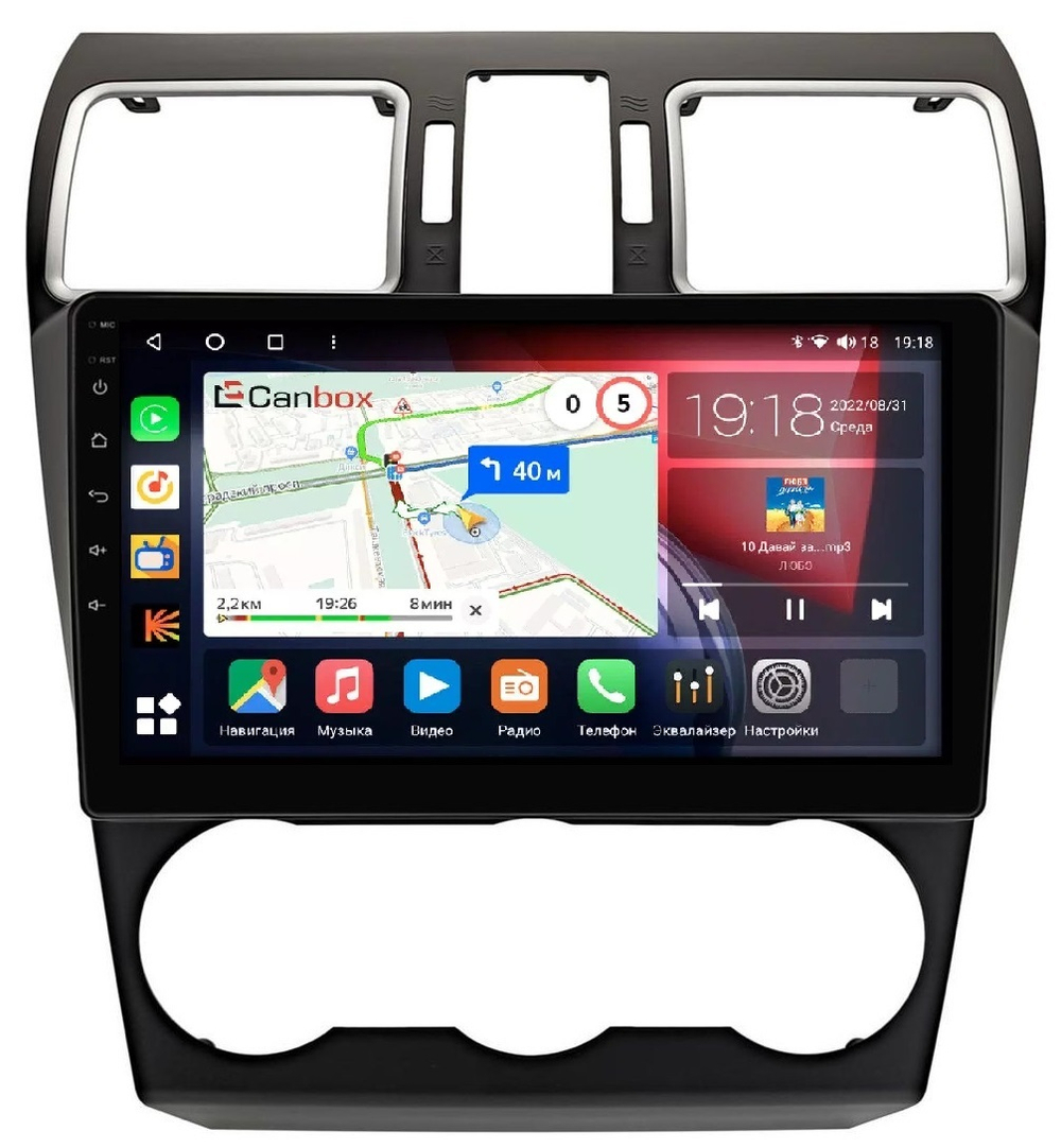 Магнитола для Subaru Forester, Impreza, XV 2015-2018 - Canbox 9036 Qled, Android 10, ТОП процессор, SIM-слот