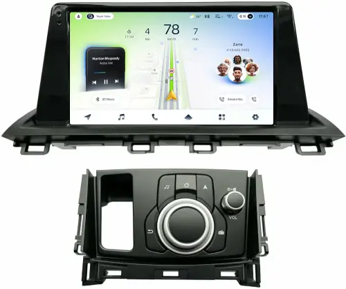 Магнитола для Mazda CX-4 2016-2024 (ШГУ монохром) - Teyes CC4L монитор 9" IPS на Android 14, Snapdragon 662, CarPlay, 4G SIM-слот