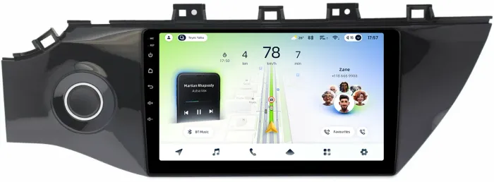 Магнитола для KIA Rio 4, Rio X-Line 2017-2020 (рамка с кнопкой) - Teyes CC4L монитор 9" IPS на Android 14, Быстрая, Snapdragon 662, CarPlay, 4G SIM-слот