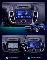 Магнитола для Ford Kuga 2 2017-2019 (SYNC 3) - Kuberg SF-9203-2 QLed, Android 12, TS10, CarPlay, 4G SIM-слот