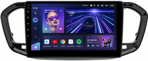 Магнитола для Lada Vesta NG 2023+ (без ШГУ, рамка черная глянцевая 9) - Teyes CC3L на Android 10, 8-ядер, CarPlay, 4G SIM-слот