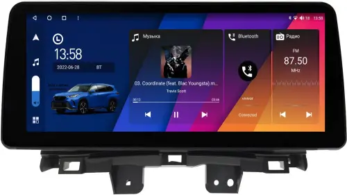 Магнитола для Honda CR-V 2012-2018 (вместо БК) - Canbox H-Line 4156 монитор 12.3" QLED в стиле BMW на Android 10, ТОП-процессор, CarPlay, 4G SIM-слот