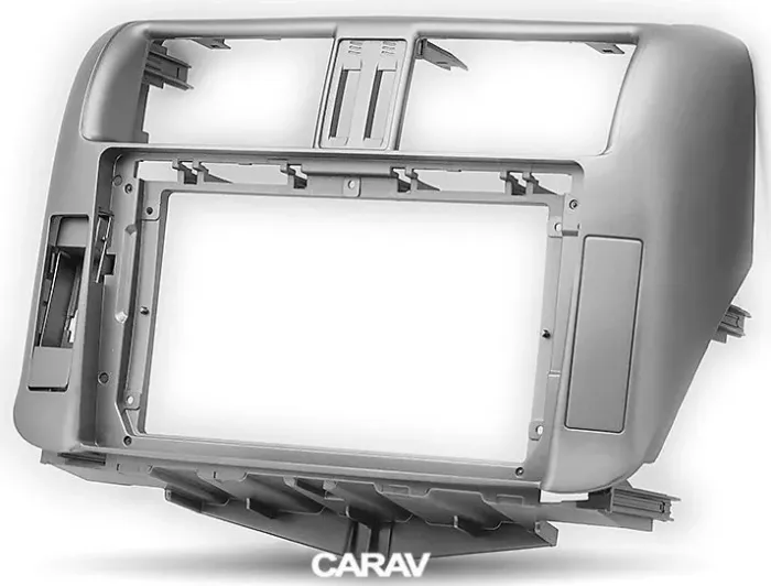 Магнитола для Toyota Land Cruiser Prado 150 2009-2013 (рамка серебро) - FarCar BX877 монитор 13" 2K QLED на Android 13, TS10, 6+128, CarPlay, 4G SIM-слот