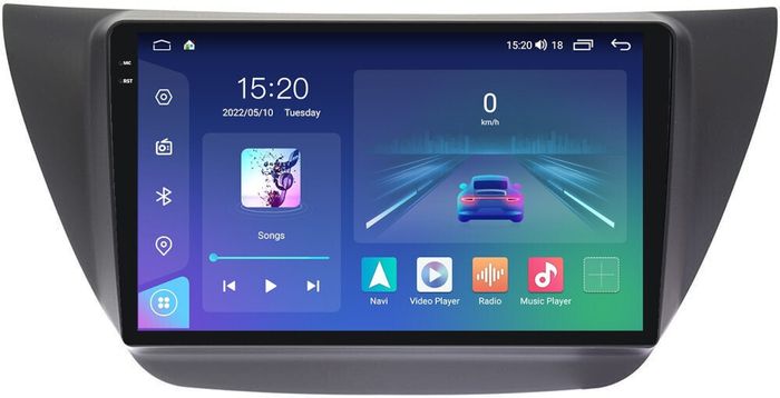 Магнитола для Mitsubishi Lancer 9 (CS), Cedia, Evolution 7-9 (CT) (рамка серая) - Parafar PF950RN2K на Android 13, QLED+2K, ТОП процессор, 4Гб+32Гб, CarPlay, 4G SIM-слот