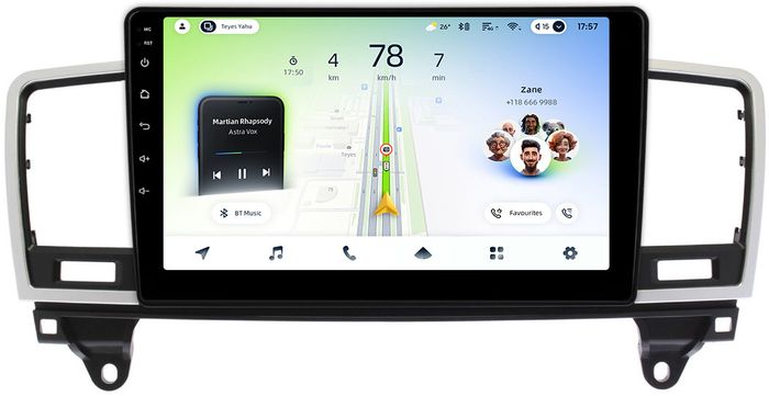 Магнитола для Mercedes-Benz ML W166, GL X166 2011-2015 - Teyes CC4L-DTS монитор 9" IPS на Android 14, Быстрая, Snapdragon 662, CarPlay, 4G SIM-слот
