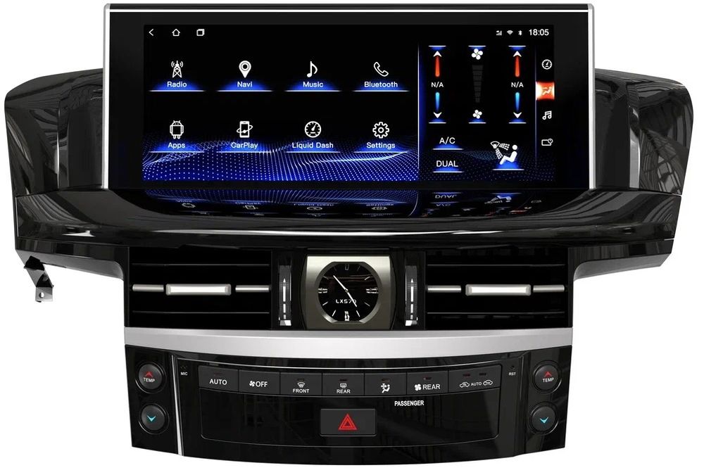 Магнитола для LX 570 2007-2015 (топовые комплектации) - Kuberg ZH-L1209BX на Android 12, 8Гб+128Гб, CarPlay, 4G SIM-слот