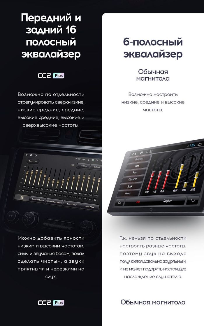 2DIN магнитола - Teyes CC2 PLUS монитор 7" IPS на Android 10, Быстрая, 4G SIM-слот