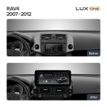 Магнитола для Toyota RAV4 3 2005-2012, Vanguard (рамка LUX 1) - Teyes LUX ONE ROUND монитор 12.3", Android 10, CarPlay, 4G SIM-слот