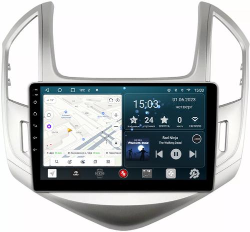 Магнитола для Chevrolet Cruze 2012-2015 (серебро/черный) - Redpower 048 Android 10, ТОП процессор, 6Гб+128Гб, CarPlay, SIM-слот