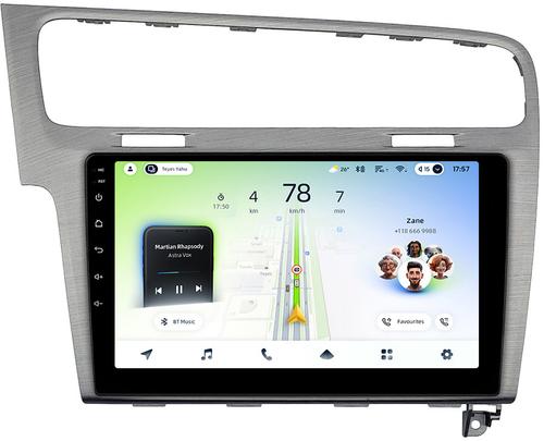 Магнитола для Volkswagen Golf 7 2012-2020 (рамка серебро) - Teyes CC4L-DTS монитор 10" IPS на Android 14, Быстрая, Snapdragon 662, CarPlay, 4G SIM-слот