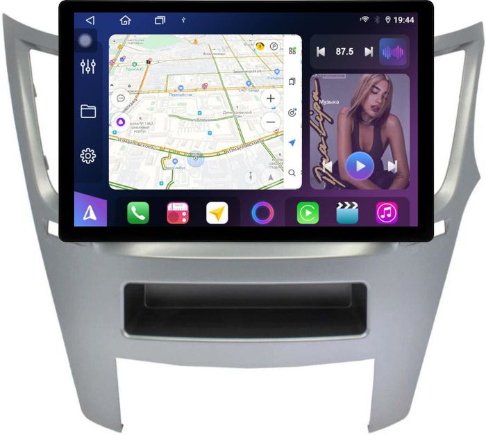 Магнитола для Subaru Legacy 5, Outback 4 2009-2014 (правый руль) - FarCar BX877 монитор 13" 2K QLED на Android 13, TS10, 6+128, CarPlay, 4G SIM-слот