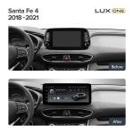Магнитола для Hyundai Santa Fe 4 2018-2020 - Teyes LUX ONE 360 монитор 12.3", Android 10, Быстрая, CarPlay, 4G SIM-слот, 4 камеры в комплекте