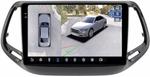 Магнитола для Jeep Compass 2 2016-2022 - FarCar BX1008M-360 монитор 10.36" 2K QLED на Android 13, Быстрая, CarPlay, 4G SIM-слот, 4 камеры в комплекте