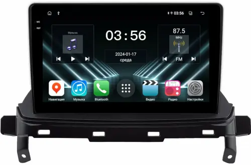 Магнитола для Mitsubishi Eclipse Cross (ШГУ-планшет) - FarCar DX9-7763F2 монитор 9.5" IPS на Android 13, 4+64Гб, CarPlay