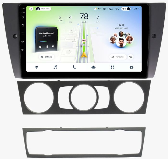 Магнитола для BMW 3 E90 2005-2012 (без штатного экрана) - Teyes CC4L-DTS монитор 9" IPS, Android 14, Быстрая, Snapdragon 662, CarPlay, 4G SIM-слот