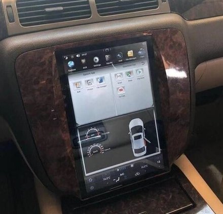 Магнитола для Chevrolet Tahoe 2006-2014 - Kuberg NH-1203 ("Тесла-Стиль") на Android 9, 6-ТУРБО ядер и 4ГБ-32ГБ
