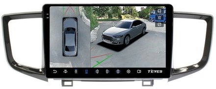 Магнитола для Honda Pilot 3 2015-2023 - Teyes CC3-2K-360 на Android 10, 2K QLED, 6Гб+128Гб, CarPlay, 4G SIM-слот, 4 камеры в комплекте