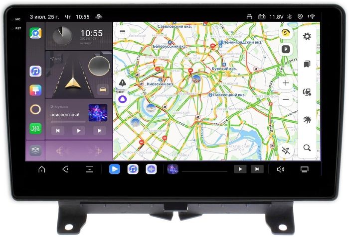 Магнитола для Range Rover Sport 2005-2009 - Kuberg EW-9307 QLed+2K, Android 13, TS20, CarPlay, 4G SIM-слот