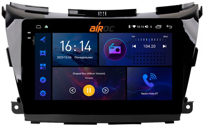 Магнитола для Nissan Murano Z52 2016-2022 - AIROC 2K RI-1206 Android 12, QLed+2K, ТОП процессор, 8/128Гб, CarPlay, SIM-слот