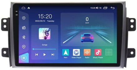 Магнитола для Suzuki SX4 2006-2014 - Parafar PF124U2K на Android 13, QLED+2K, ТОП процессор, 8Гб+128Гб, CarPlay, 4G SIM-слот
