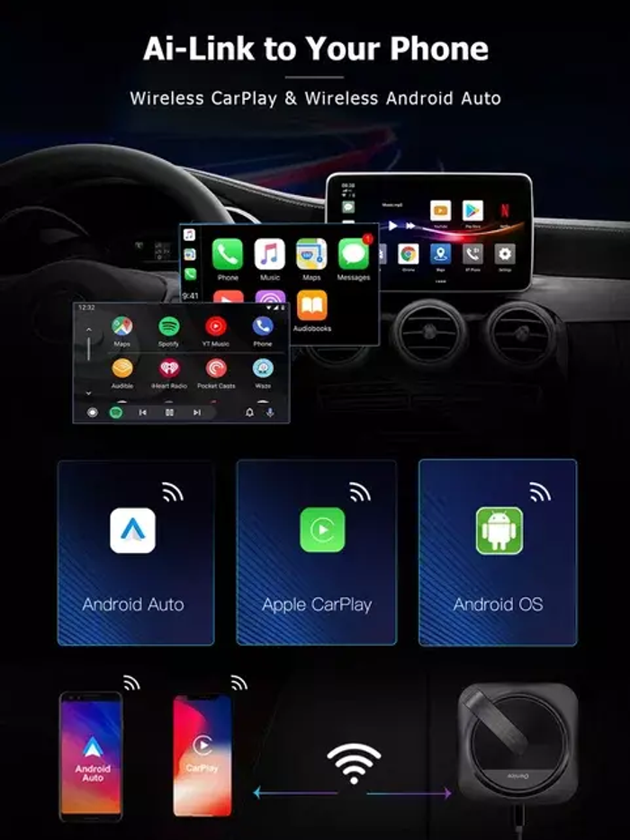 Мультимедиа блок с навигацией для автомобилей со штатным USB CarPlay - Kuberg OL-AI-A4 на Android 10, 4Гб-64Гб, SIM-слот
