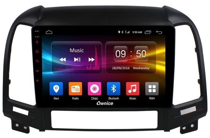 Магнитола для Hyundai Santa Fe 2006-2012 - Kuberg OL-9717 IPS, Android 10, 8 ядер (TS18), 4G SIM-слот