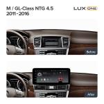 Магнитола для Mercedes-Benz ML (W166) 2011-2015 NTG 4.5 - Teyes LUX ONE монитор 12.3", Android 10, Быстрая, CarPlay, 4G SIM-слот