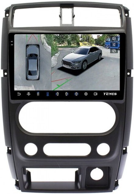 Магнитола для Suzuki Jimny 3 2005-2018 - Teyes CC3-2K-360 на Android 10, 2K QLED, 6Гб+128Гб, CarPlay, 4G SIM-слот, 4 камеры в комплекте
