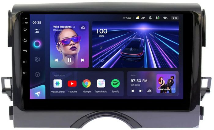 Магнитола для Toyota Mark X 130 2009-2019 - Teyes CC3 Android 10, ТОП процессор, 4/32 Гб, CarPlay, SIM-слот