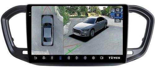 Магнитола для Lada Vesta NG 2023+ (ШГУ, рамка черная матовая 9) - Teyes CC3-2K-360 на Android 10, 2K QLED, 6Гб+128Гб, CarPlay, 4G SIM-слот, 4 камеры в комплекте
