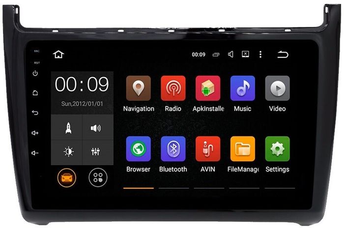 Магнитола для Volkswagen Polo 2009-2020 (черный/серебро) - Airok RX-3707 Android 13, ТОП процессор, 8/128, SIM-слот