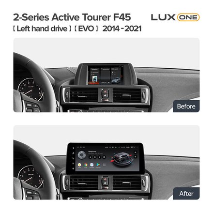 Магнитола для BMW 2 серия F45 2017-2021 EVO - Teyes LUX ONE монитор 12.3" на Android 10, 6/128ГБ, CarPlay, 4G SIM-слот