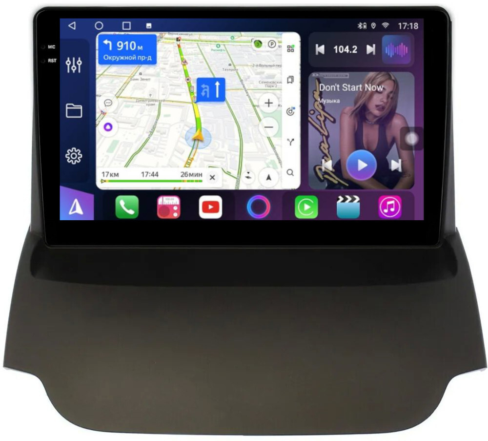 Магнитола для Ford EcoSport 2014-2017 - FarCar 232M монитор 9.5" QLED на Android 14, TS18, CarPlay, 4G SIM-слот