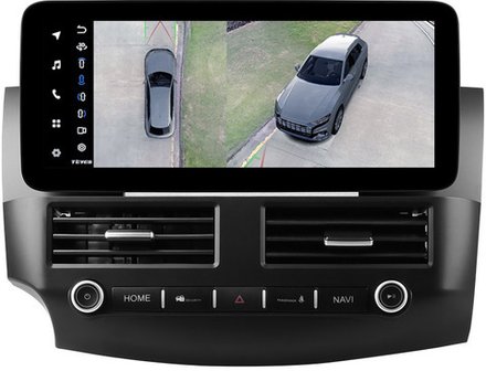 Магнитола для Mitsubishi Outlander 2 XL 2005-2012, Peugeot 4007, Citroen C-Crosser - Teyes LUX ONE 360 монитор 12.3" 2K QLED на Android 10, 6/128Гб, CarPlay, 4G SIM-слот, 4 камеры в комплекте