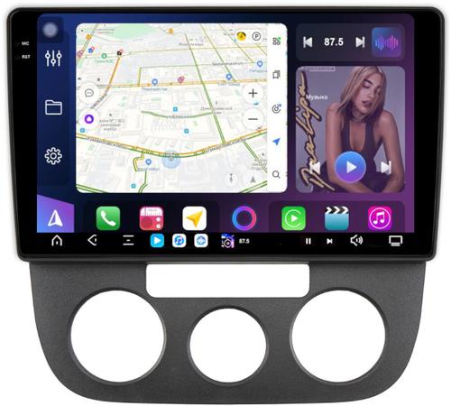 Магнитола для Volkswagen Jetta 5 2005-2010 (кондиционер) - FarCar GX3226M монитор 10.36" 2K QLED на Android 14, TS20, 6+128Гб, CarPlay, 4G SIM-слот