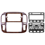 Комплект рамки с разъёмами 9" Lexus LX470 For Toyota Land Cruiser LC 100 (F3)1998-2003 кондиционер (3 крутилки) или климат снизу, дерево