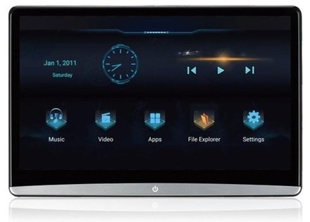 Монитор на подголовник - ERGO ER1250AN с сенсорным экраном 12.5” (IPS 1920х1080, Android, 8+128Gb, +out) серебристый