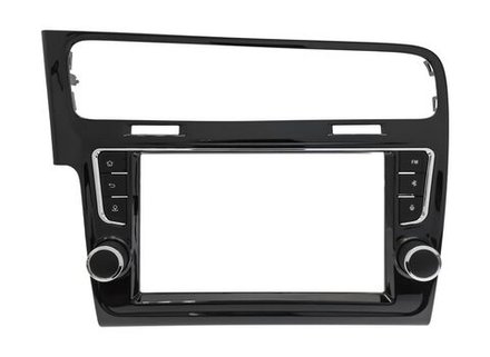 Комплект рамки с разъёмами 9" VW Golf 7 2012-2020 черн. глянец Тип2 c кнопками
