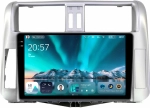 Магнитола для Toyota Land Cruiser Prado 150 2009-2013 (рамка серебро) - Teyes CC4 монитор 9.2" 2K QLED на Android 14, Snapdragon 680, DSP, CarPlay, 4G SIM-слот