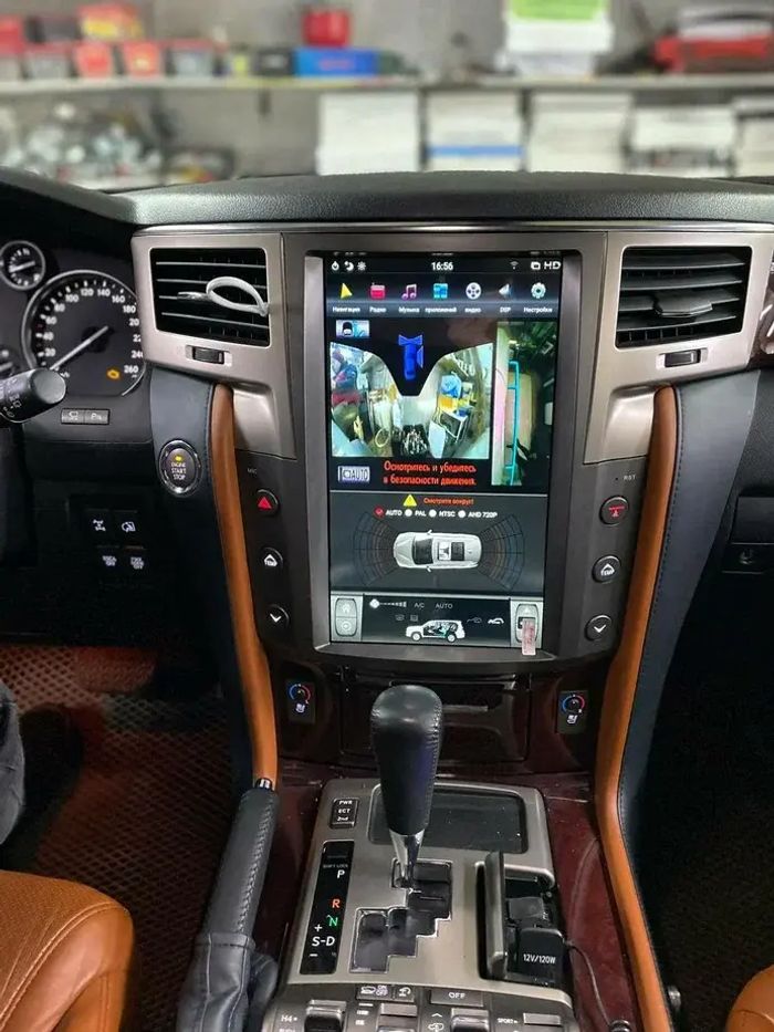 Магнитола для Lexus LX570 2007-2015 - Kuberg ZF-1819-GE вертикальный экран в стиле "Тесла" на Android 13, Быстрая, CarPlay, 4G SIM-слот