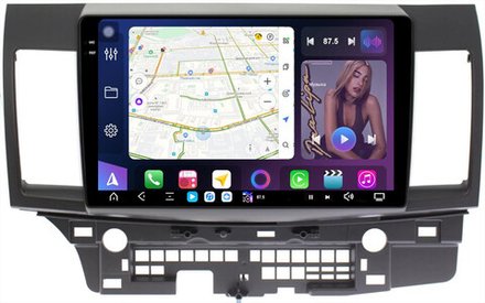 Магнитола для Mitsubishi Lancer X 2007-2016 - FarCar XXL037M монитор 10.36" 2K QLED на Android 14, TS20, 8+256Гб, CarPlay, 4G SIM-слот
