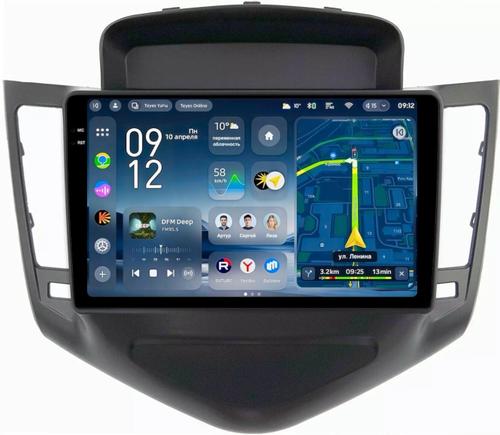 Магнитола для Chevrolet Cruze 1 2009-2012 (рамка черная) - Teyes CC4-PRO монитор 9.5" 2K QLED на Android 13, Snapdragon 778G, ИИ, CarPlay, DSP, 4G SIM-слот