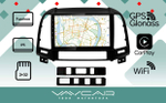 Магнитола для Hyundai Santa Fe 2006-2012 (рамка черная) - Vaycar VA23-0008 на Android 13, 8-ядер, 2Гб-32Гб, 4G SIM-слот