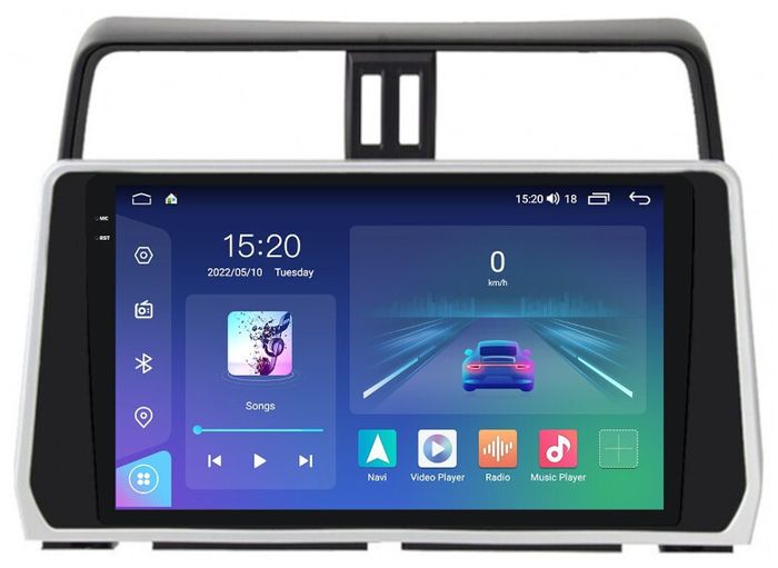 Магнитола для Toyota Land Cruiser Prado 150 2017-2023 - Parafar PF348LUX2U2K на Android 13, QLED+2K, ТОП процессор, 8Гб+128Гб, CarPlay, 4G SIM-слот