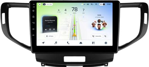 Магнитола для Honda Accord 8 2008-2012 (ШГУ монохром, рамка вниз) - Teyes CC4L монитор 9" IPS, Android 14, Быстрая, Snapdragon 662, CarPlay, 4G SIM-слот