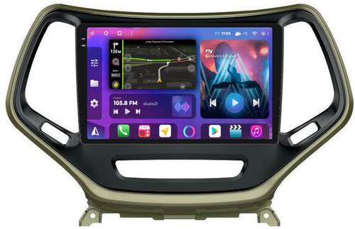 Магнитола для Jeep Cherokee 2014+ - FarCar BM608M монитор 10.36" QLED на Android 14, TS10, 4+32Гб, CarPlay, 4G SIM-слот