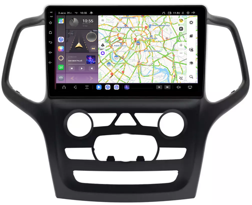 Магнитола для Jeep Grand Cherokee WK2 2013-2021 (взамен 5" экрана) - Kuberg EW-9176-1 QLed, Android 13, TS20, CarPlay, SIM-слот