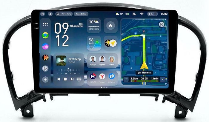 Магнитола для Nissan Juke 2011-2019 - Teyes CC4-PRO монитор 9.5" 2K QLED на Android 13, Snapdragon 778G, ИИ, CarPlay, DSP, 4G SIM-слот