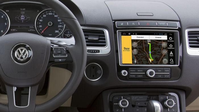 Навигационный блок для Volkswagen Touareg II 2010-2018 (RNS850, все штатные функции и обогревы сохраняются) - Kuberg DZ-217 на Android 9, SIM-слот
