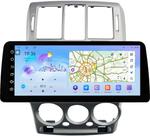 Магнитола для Hyundai Getz 2002-2011 (рамка серебро) - FarCar монитор 12.3" 2K QLED на Android 14, Быстрая, CarPlay, 4G SIM-слот